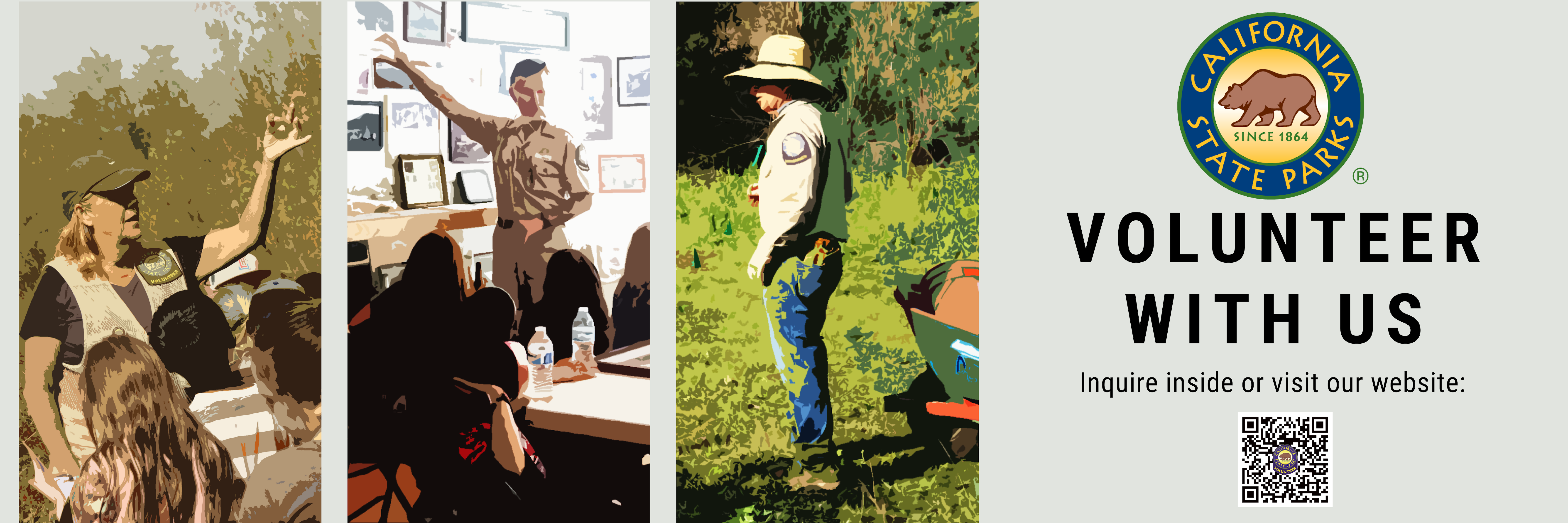 Volunteer With Us. Volunteers performing their duties in the park
